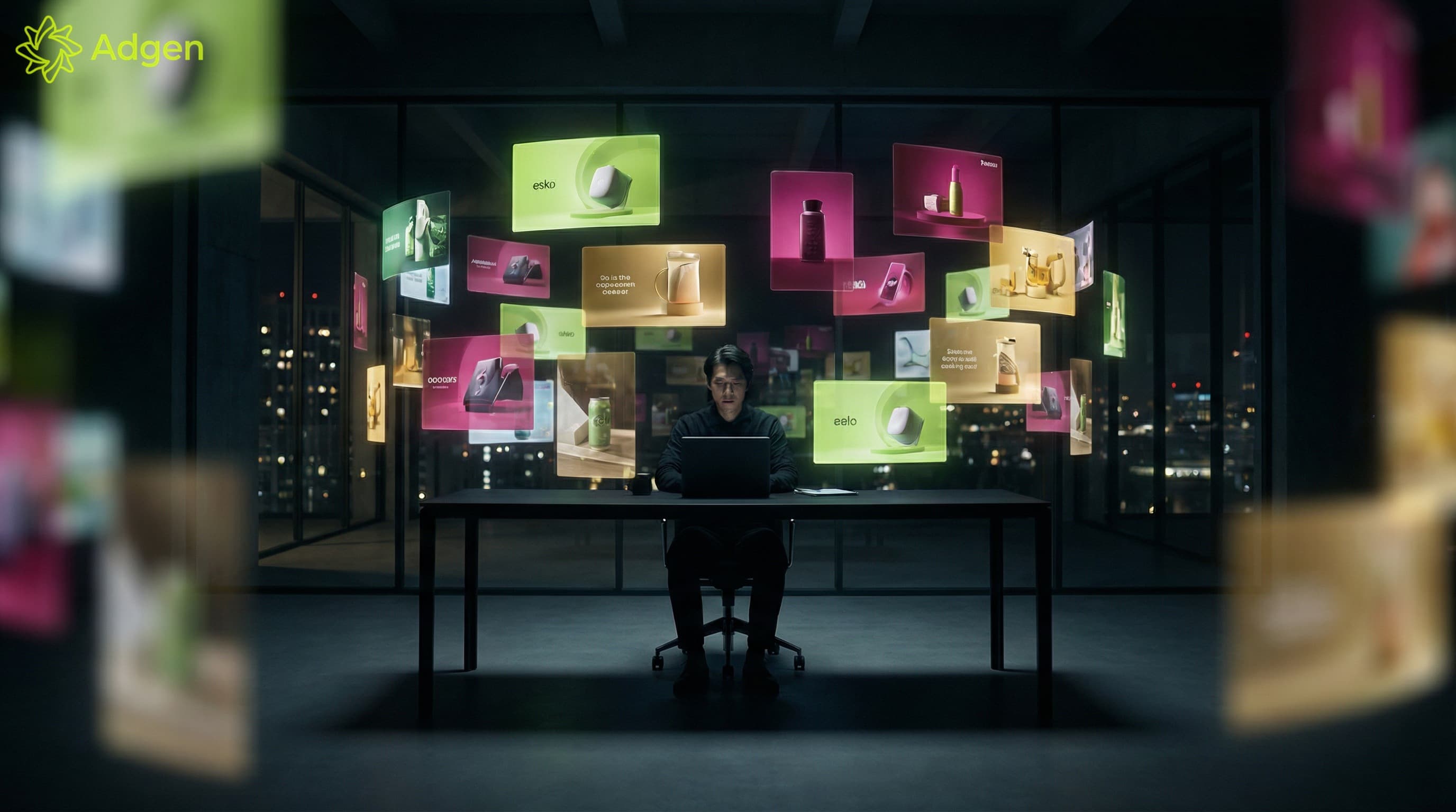 AI-powered ad creative generation — dozens of ad variations generated instantly