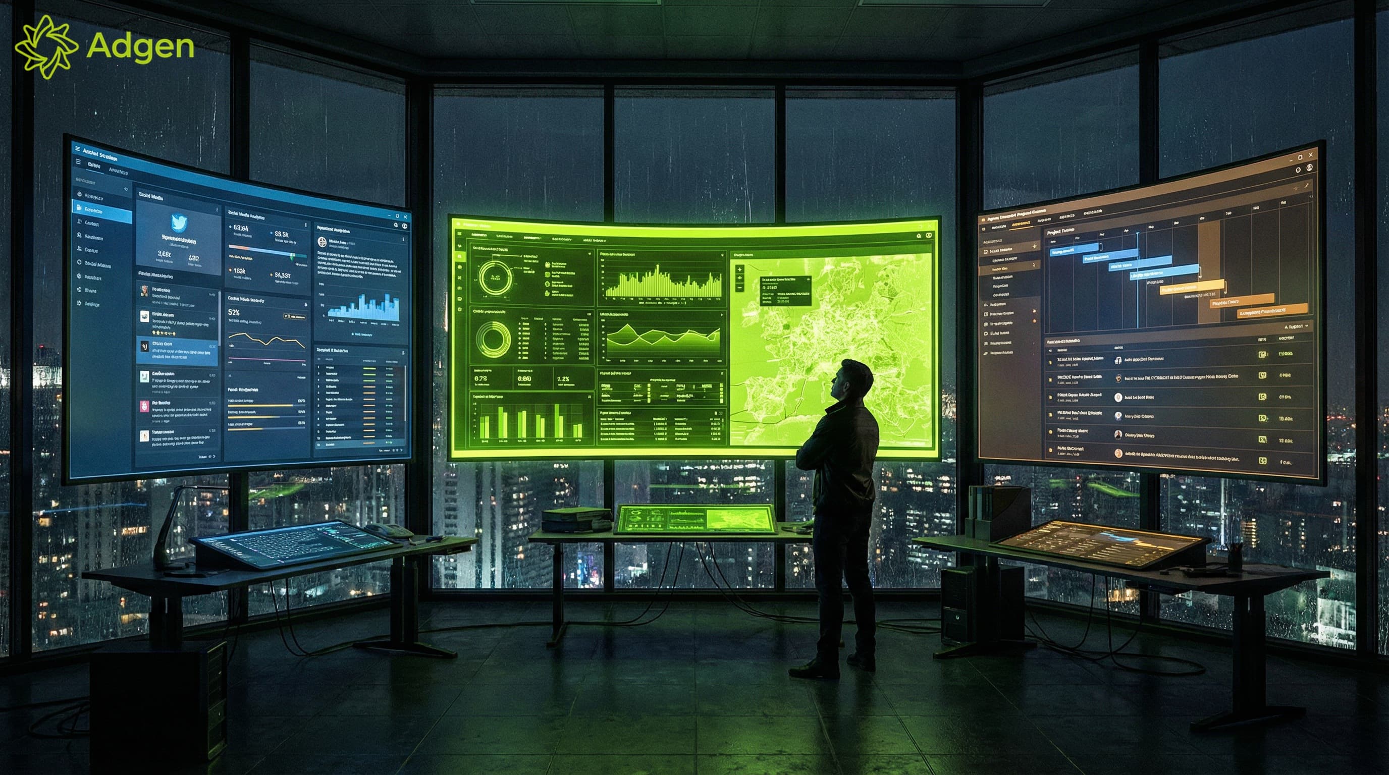 Agency command center comparing ad creative tools