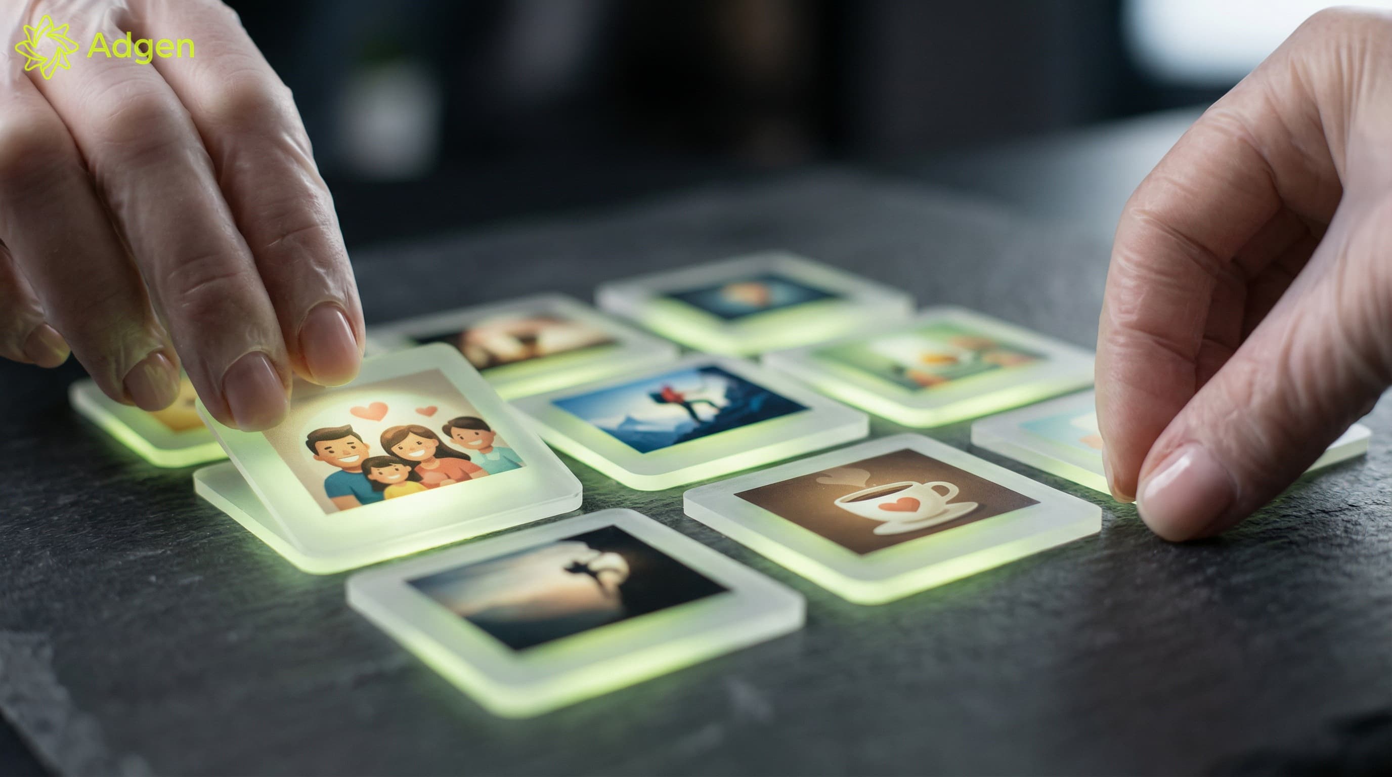 Polished ad creative cards organized and ready for client delivery